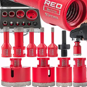 Vrták RED TECHNIC Diamantové vykružovací pily 6-68 mm 9 ks