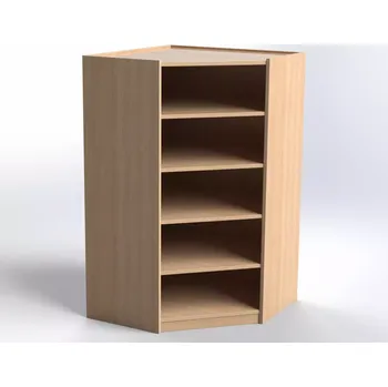 Komoda Skříňka rohová se 4 vloženými policemi