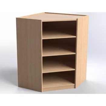 Komoda Skříňka rohová se 3 vloženými policemi