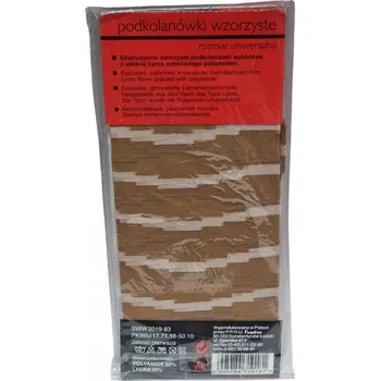 Dámské oblečení Vzorované podkolenky hnědé s bílým vzorem, elegantní a pohodlné, 20 DEN