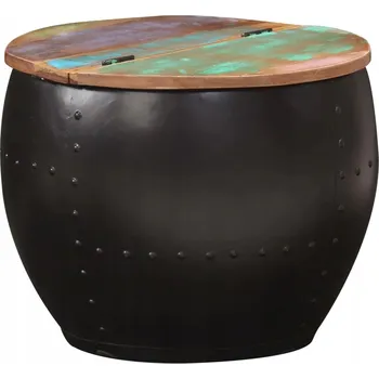 Konferenční stolek Konferenční stolek VidaXL kulatý 43 x 53 x 53 cm černý