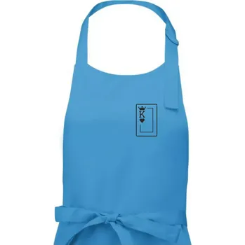 Kuchyňská zástěra King of hearts - Pánská zástěra na vaření - Univerzální velikost ( Světlý tyrkys )