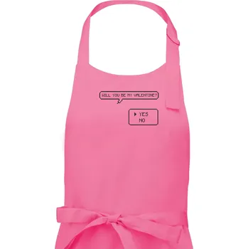 Kuchyňská zástěra Will you be my Valentine - Dámská zástěra na vaření - Univerzální velikost ( Růžová )