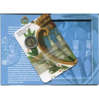 (2009) San Marino 2 € - Evropský rok kreativity a inovací - mincovní karta