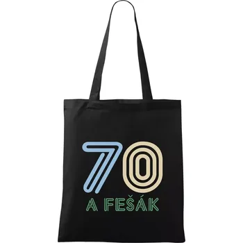 70 a fešák - Taška bavlněná - 42 x 38 cm ( Černá )