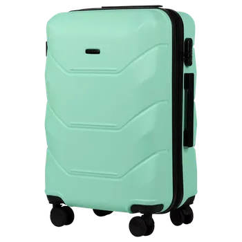 WINGS Cestovní kufr Peacock ABS LIGHT GREEN velký L