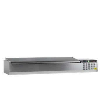 TEFCOLD GVC33-180 S/S – Stolní chladicí nástavba, s víkem, 8x GN 1/4, nerezová