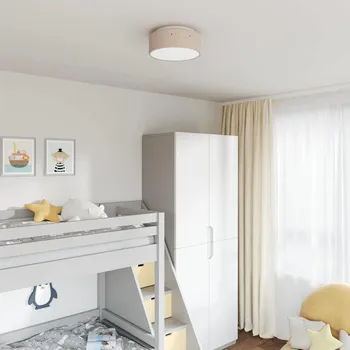 Stropní lampa Taupe 30 x 13.5 cm textil IM_42001213