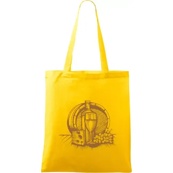 Sud vína - Taška bavlněná - 42 x 38 cm ( Žlutá )