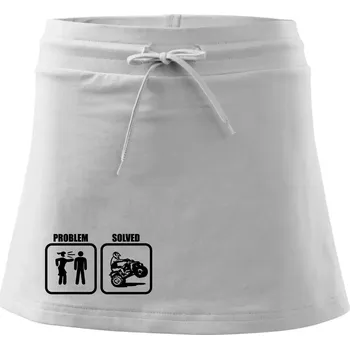 Dámská sukně Problem quad / čtyřkolka - Sportovní sukně - two in one - S ( Bílá )