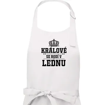 Kuchyňská zástěra Králové se rodí v lednu - Pánská zástěra na vaření - Univerzální velikost ( Bílá )