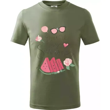 Chlapecké oblečení Summer Watermelon - Tričko dětské bavlněné - 98 cm / 2 roky ( Khaki )