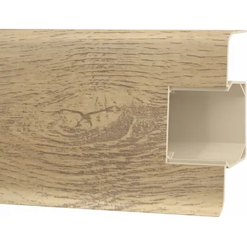 soklová lišta PVC lišta 2,1 x 66 délka 2 cm Dub jantarový