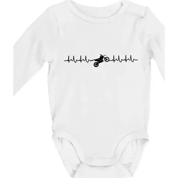 Kojenecké oblečení Enduro EKG - Body kojenecké s dlouhým rukávem - Dlouhý r. do 3 měs ( Bílá )