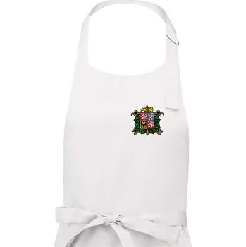 Kuchyňská zástěra Sbor dobrovolných hasičů - znak bez nápisu - Pánská zástěra na vaření - Univerzální velikost ( Bílá )