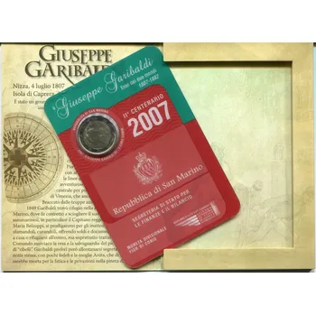 (2007) San Marino 2 € - Giuseppe Garibaldi - mincovní karta