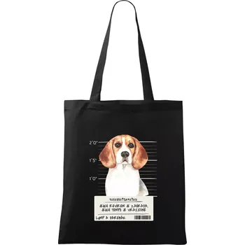 Lump a darebák bígl - Taška bavlněná - 42 x 38 cm ( Černá )