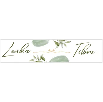 Svatební dekorace Personal Svatební SPZ - Green & Gold 1ks