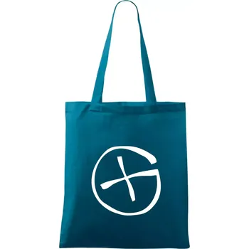 Geocachka - Taška bavlněná - 42 x 38 cm ( Petrolejová )