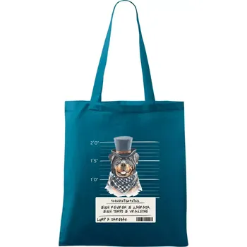 Lump a darebák rotvajler - Taška bavlněná - 42 x 38 cm ( Petrolejová )