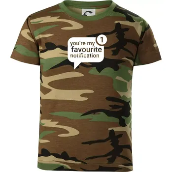 Chlapecké tričko You're my favourite notification - Dětské maskáčové triko - 122 cm/6 let ( Hnědý maskáč )