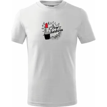 Jsem barbína rtěnka - Tričko dětské bavlněné - 98 cm / 2 roky ( Bílá )