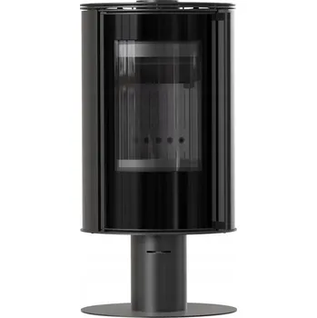 Krbová kamna Kamna na noze KRATKI ERIK fi150 5,5 kW, černé obložení s zavíráním