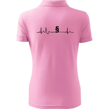 Paragraf EKG - právník a advokát - Polokošile dámská Pique Polo - M ( Růžová )