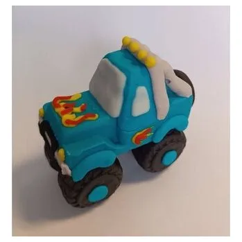 Figurka Cukrová figurka Monster truck - modrý - K Decor