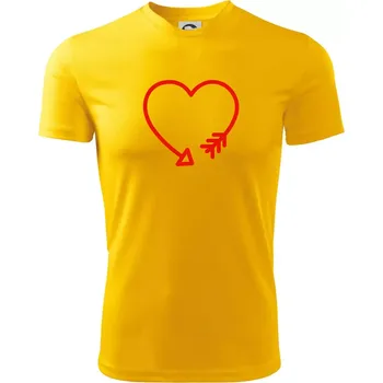 Pánské tričko Srdce šíp - Pánské triko Fantasy sportovní (dresovina) - 2XL ( Žlutá )