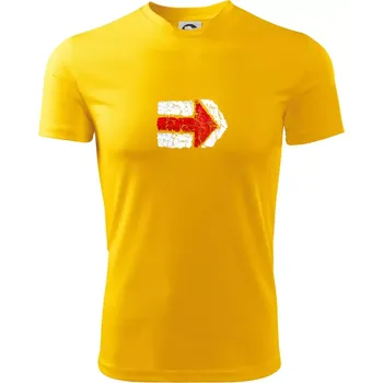 Pánské tričko Párová turistická značka červená - Pánské triko Fantasy sportovní (dresovina) - S ( Žlutá )