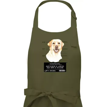 Kuchyňská zástěra Lump a darebák labrador - Dámská zástěra na vaření - Univerzální velikost ( Khaki )