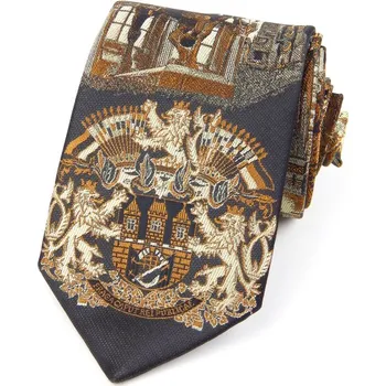 Kravata HEDVA ČESKÝ BROKÁT Kravata PESh 8 cm PRAHA sv. Václav Barevná varianta: okrová 11