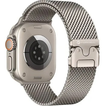 Řemínek na hodinky Řemínek Apple Watch Forcell F-Design FA11 ocelová západka 38 / 40 / 41 mm stříbrný