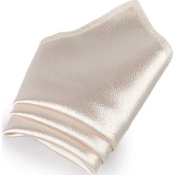 Kravata Saténový kapesníček do saka v krabičce - 13 béžovobílá