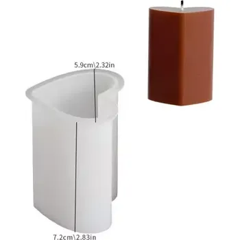 Forma na odlévání Silikonová forma na svíčky - srdcová základna