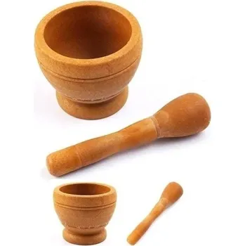 Hmoždíř Kuchyňský hmoždíř s tloučkem na drcení bylinek, koření a česneku Ruční drtič do kuchyně Tradiční styl Vyber si ze 4 barevných variant oranžová