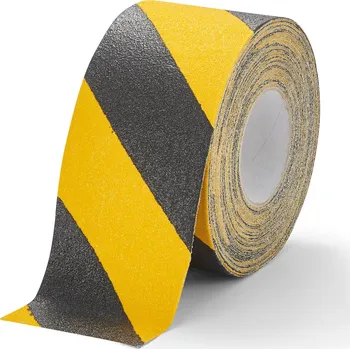Lepicí páska Protiskluzová páska na nerovný povrch 100 mm x 18,3 m - žlutočerná