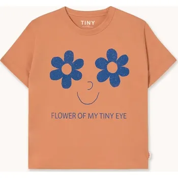 Chlapecké tričko Dětské bavlněné tričko Tinycottons FLOWERS EYES GRAPHIC TEE AW25.315 oranžová 20X, vel. 116