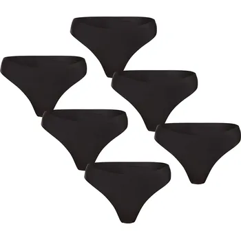 Kalhotky 6PACK dámská tanga Gaubert bezešvá černá (GBTW-954) L/XL Možnost vrácení zboží ZDARMA do 120 dnů!