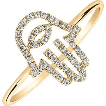 Prsten Prsten s diamanty Hamsa