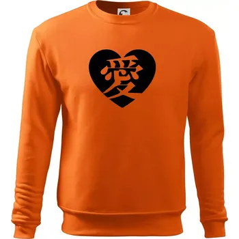 Pánská mikina Láska japonština čínština - Mikina Essential pánská - S ( Oranžová )