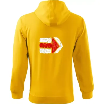 Pánská mikina Párová turistická značka červená - Mikina s kapucí na zip trendy zipper - L ( Žlutá )