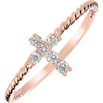 Prsten Prsten s diamanty Cross