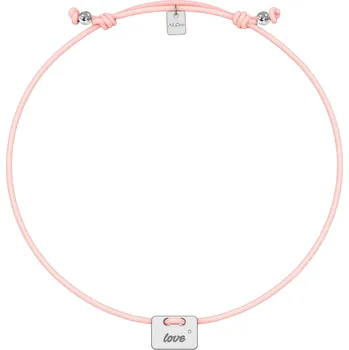 Náramek Diamantový náramek se šňůrkou Military Stamp Love