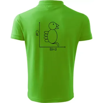 Pánská košile Cat bird diagram - Polokošile pánská Pique Polo 203 - S ( Apple Green )