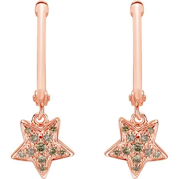 Náušnice Náušnice s hnědými diamanty Amazing Night