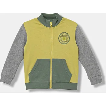 Chlapecká mikina Dětská bavlněná mikina United Colors of Benetton 3J70G503X.P.seasonal zelená 71X, vel. 90