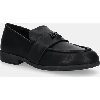 Dámské mokasíny Mokasíny Armani Exchange dámské, černá barva, na plochém podpatku, XW001635 AF13876 UC001 XW001635.AF13876.UC001 99X, EUR 40