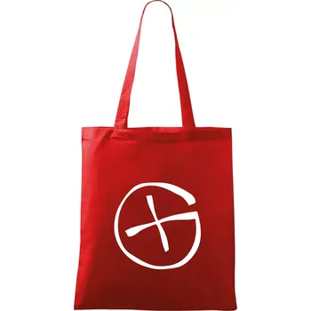 Nákupní taška Geocachka - Taška bavlněná - 42 x 38 cm ( Červená )